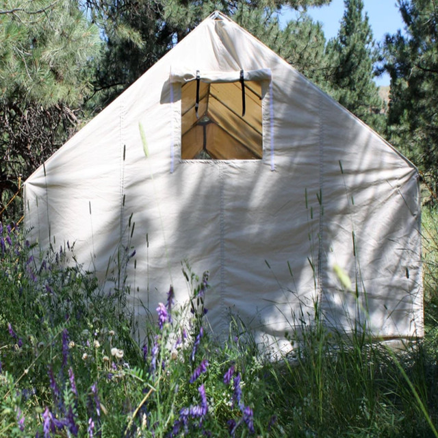 Tenda de parede de lona para acampamento portátil ao ar livre com fogões