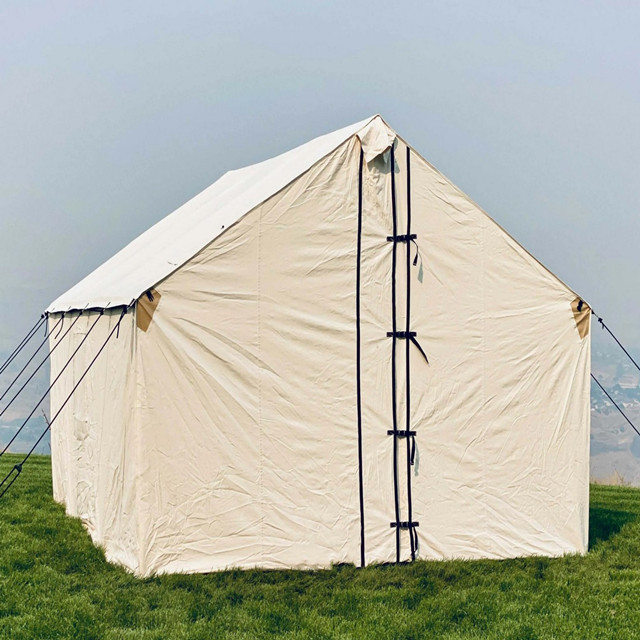 Tenda de parede de lona para acampamento portátil ao ar livre com fogões