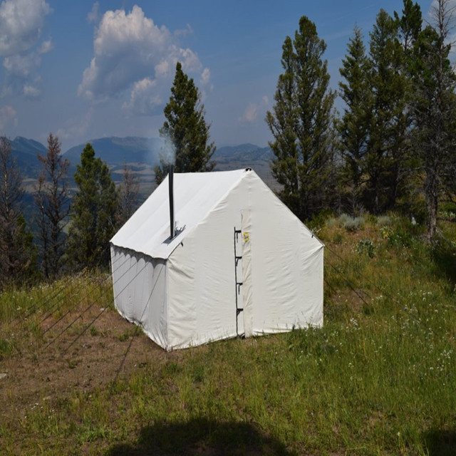 Tenda de parede de lona para acampamento portátil ao ar livre com fogões