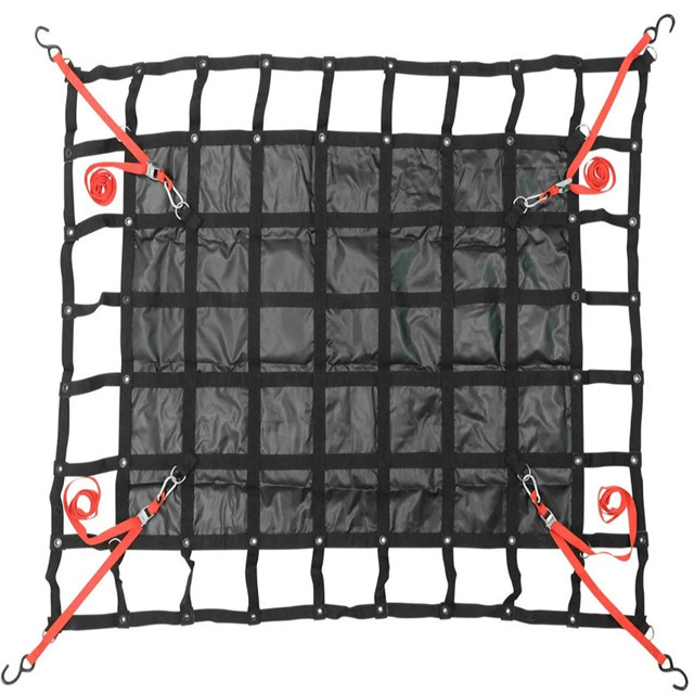 Rede de carga resistente 72' x 96' com anéis D para caminhonete