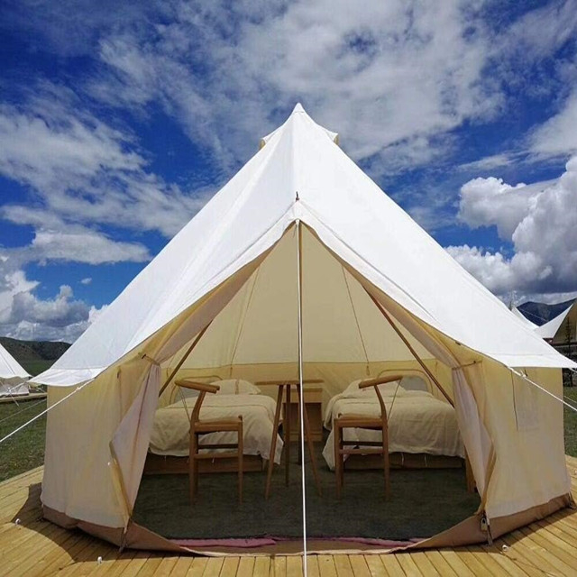 Tenda de lona para acampamento Glamping Bell