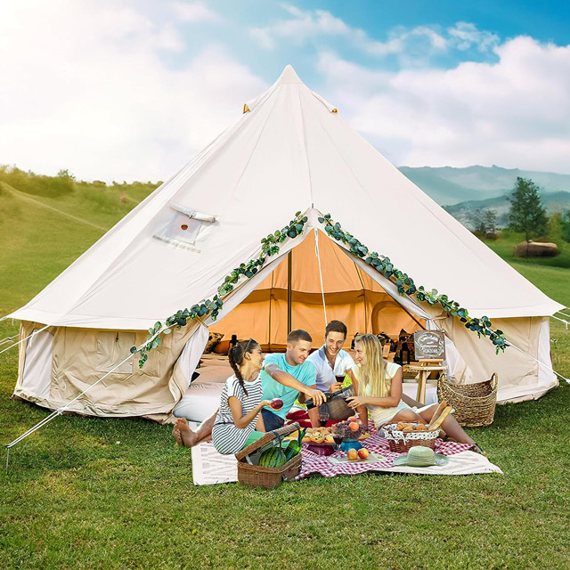 Tenda de lona para acampamento Glamping Bell