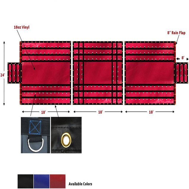 Conjunto de lonas de madeira para serviço pesado de 3 peças para trailer de mesa